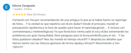 Reseña en Google sobre el Reportaje de Comunión en Eunate que realicé a Karen