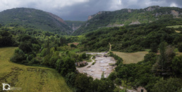 Panorámica aérea de las Salinas de Arteta (Navarra) por Yon Garin