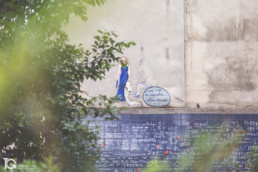 Detalle del Muro de los Te amo en Square Jehan Rictus de Paris por Yon Garin