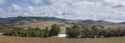 Fotografía con dron del frontón de Lizoain (Navarra) por Yon Garin