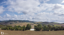Fotografía con dron del frontón de Lizoáin (Navarra) por Yon Garin