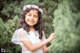 Retrato de Valentina en un rincón del Parque Uranga de Burlada