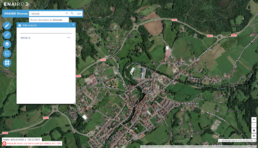 Mapa digital de la web de ENAIRE indicando zona donde se permite volar dron