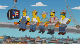 Una de las referencias de Los Simpsons a Lunch atop a Skyscraper