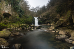 Fotografía Cascada Ixkier realizado con larga exposición