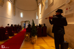 Violinista durante la Ceremonia Civil en la sala Errizar de Sarriguren
