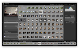 Captura de pantalla de lightroom con todas las fotografías realizadas en la boda de María José & Iñigo