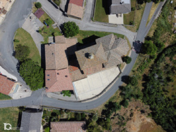 Vista cenital del Frontón de Azcona (Navarra)